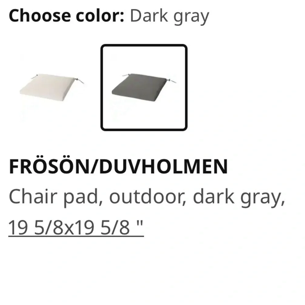 IKEA Outdoor Chair Pad Cushion